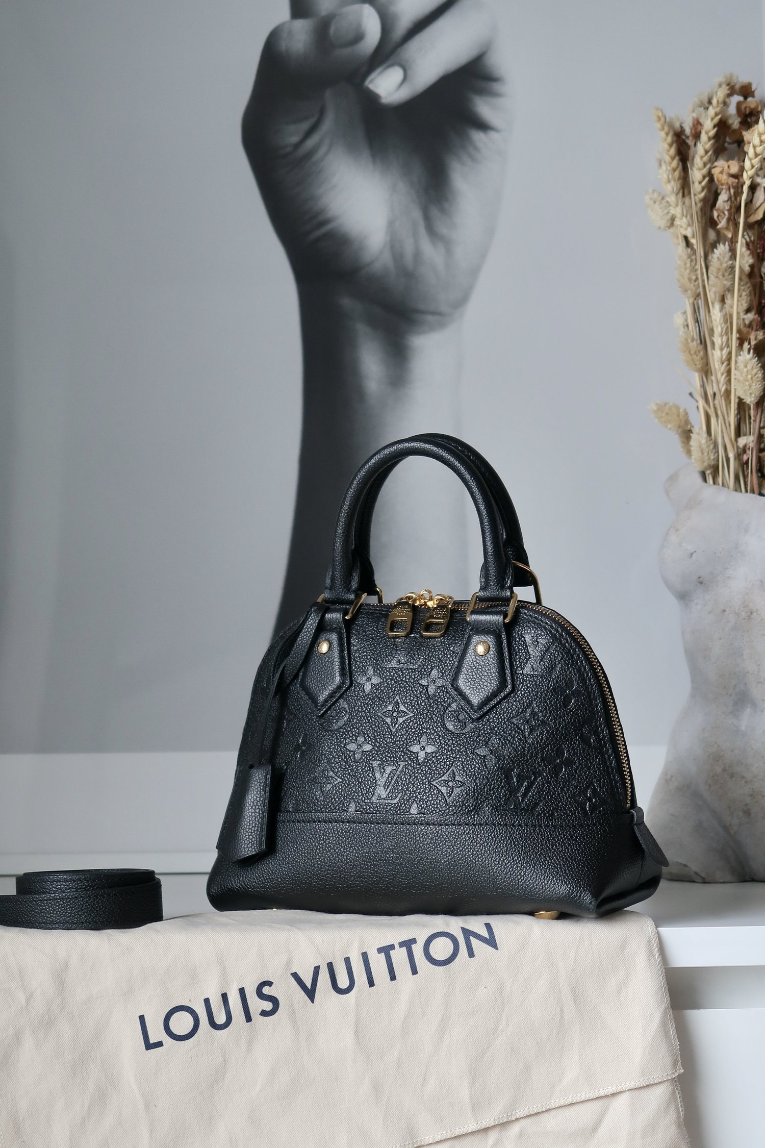 Louis Vuitton Black Néo Alma BB Monogram Empreinte ○ Labellov