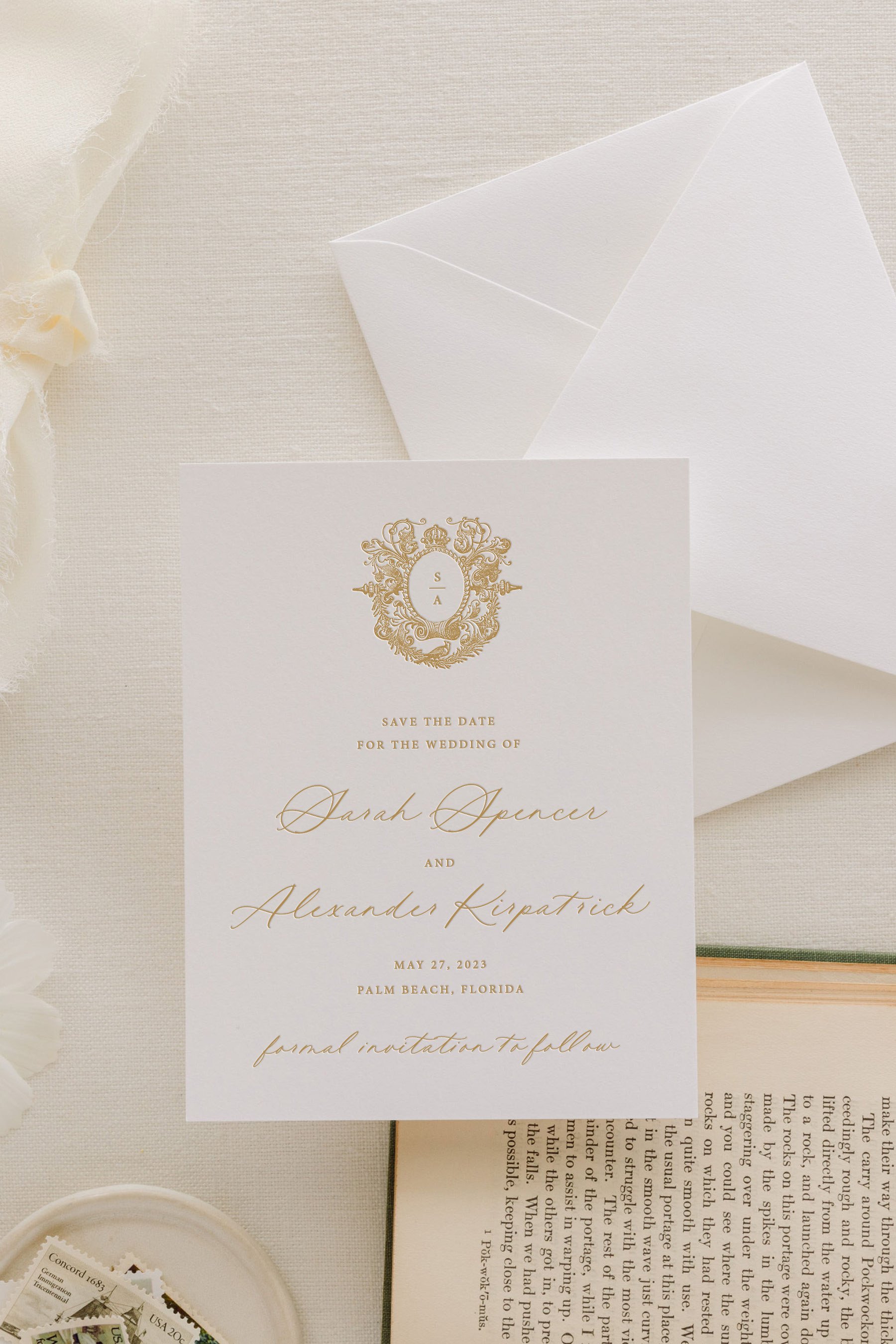 Vellum Wrap Wax Seal Wedding Invitations – All That Glitters