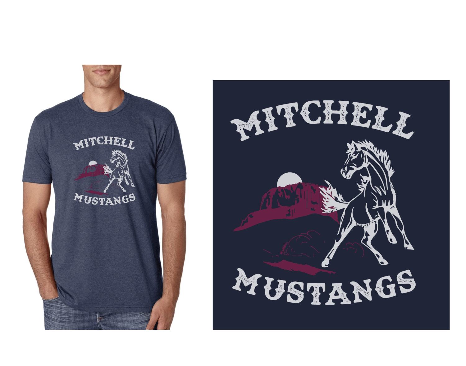 Mitchell Mustangs T-Shirt PTA Mitchell — Elementary