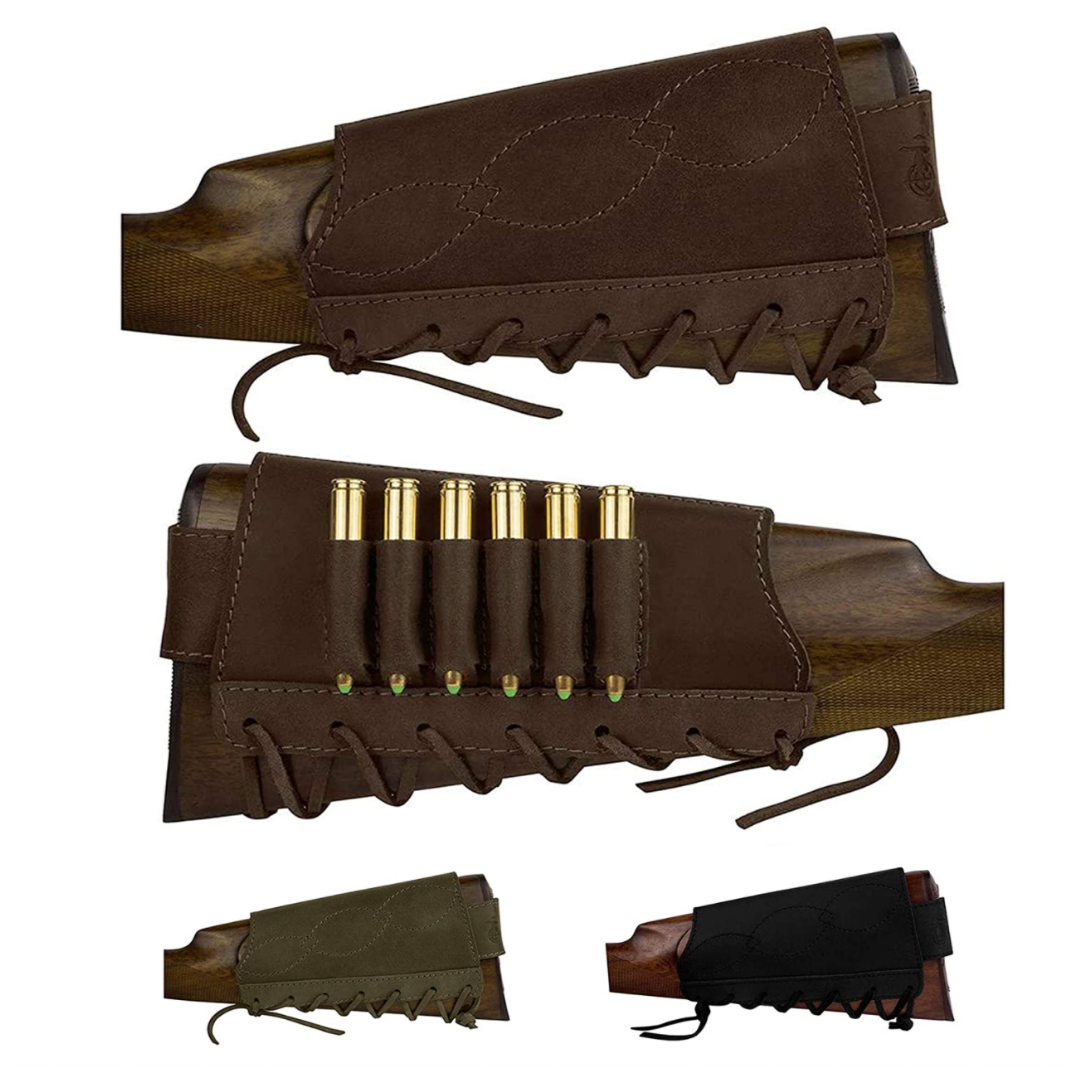 Leather Ammo Cartridge Belt Holder 12 16 Ga Hunting Gun Shell Shotgun Pouch Case