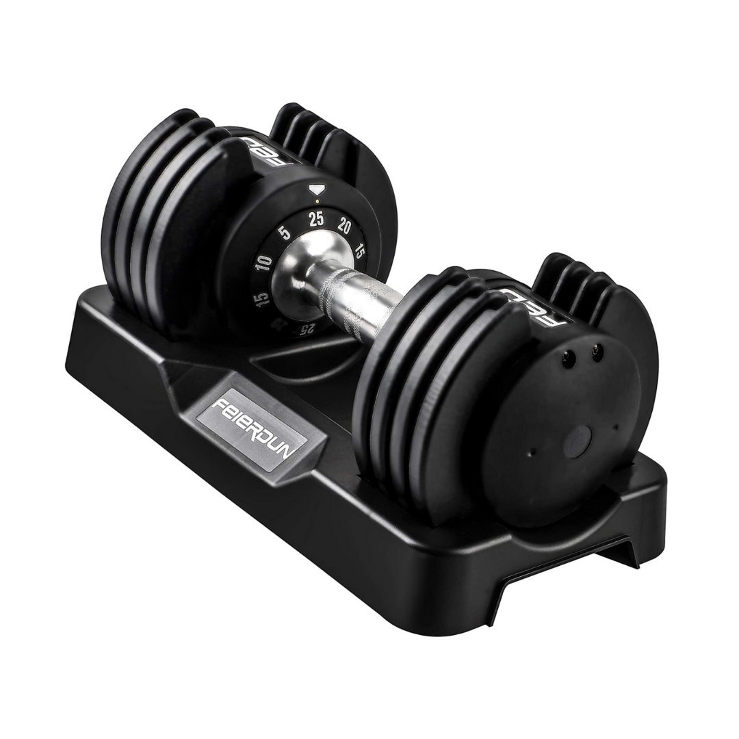 Fitness Exercises for Home Gym Suitable Men/Women Kettlebells FEIERDUN Adjustable Dumbbells Push up Stand 4 in1 Dumbbells Set Used as Barbell 44lbs Free Weight Set with Connector 