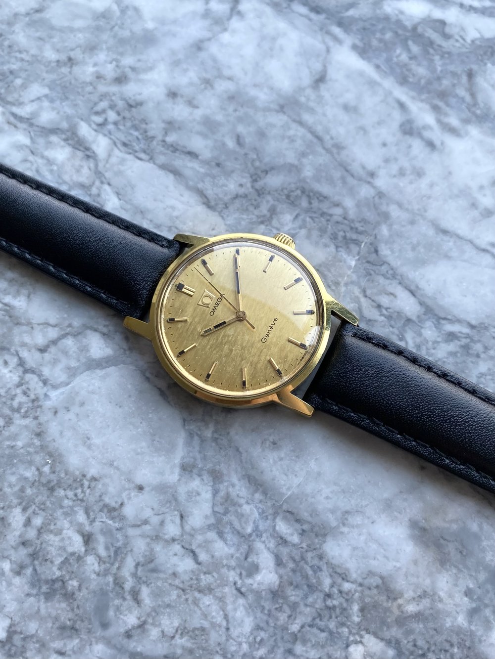Omega Geneve - Champagne Mosaic Dial. — Danny's Vintage Watches