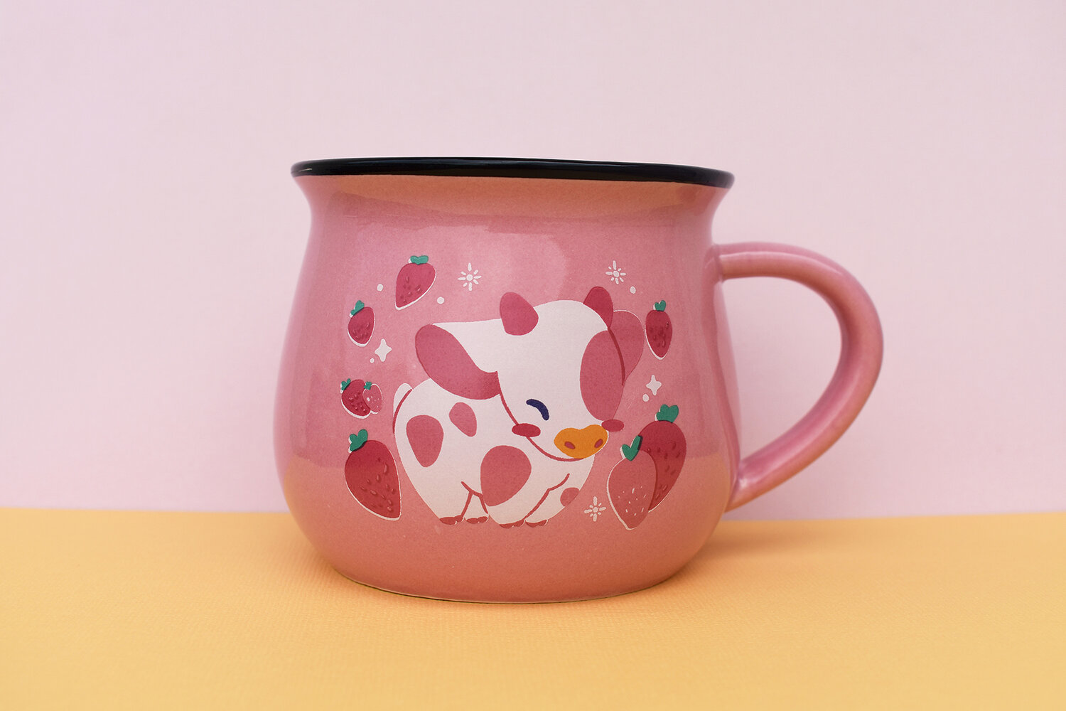 Strawberry Milk Cow Mug — The Moonborn