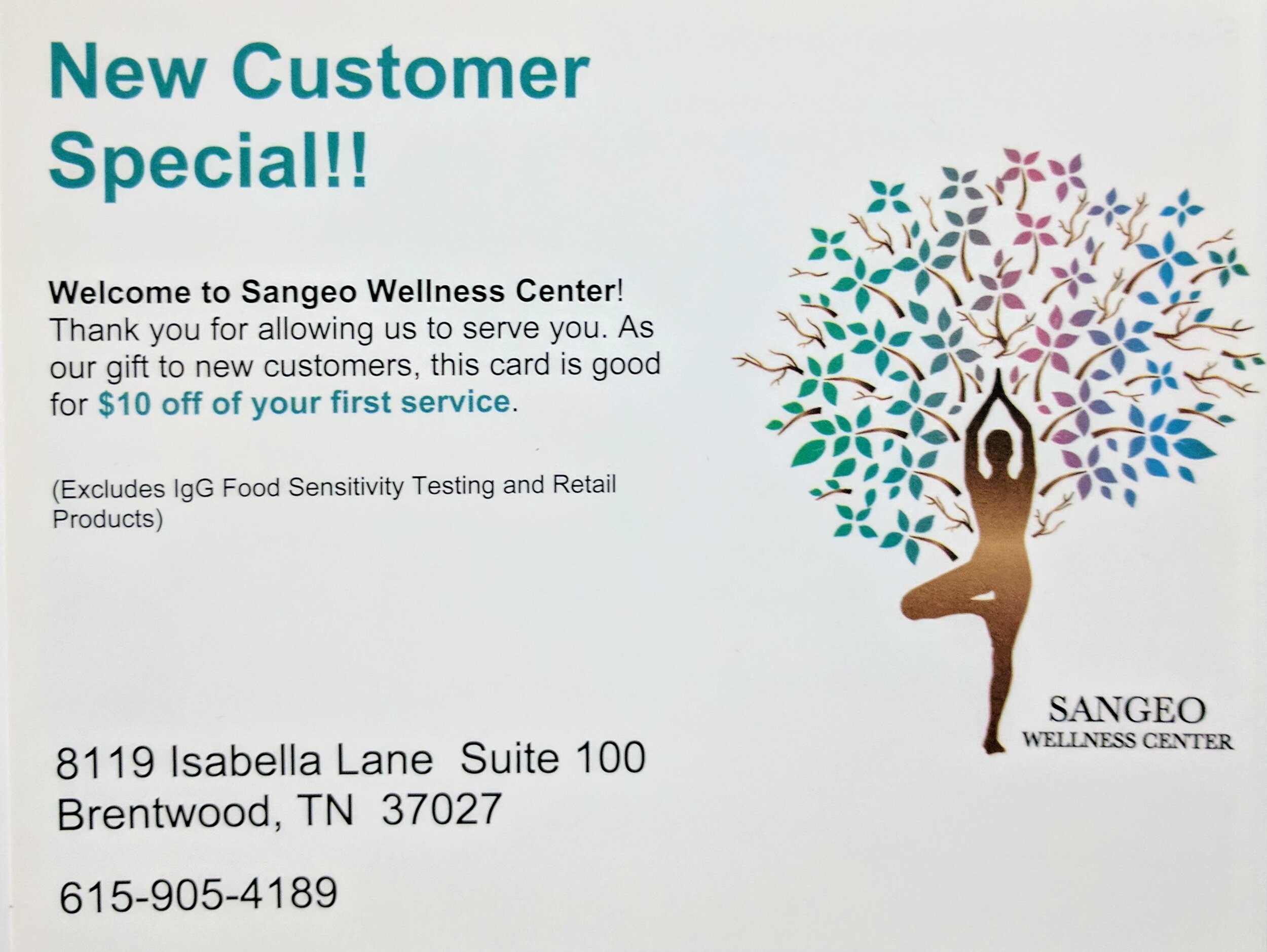 Sangeo Wellness Center Coupon