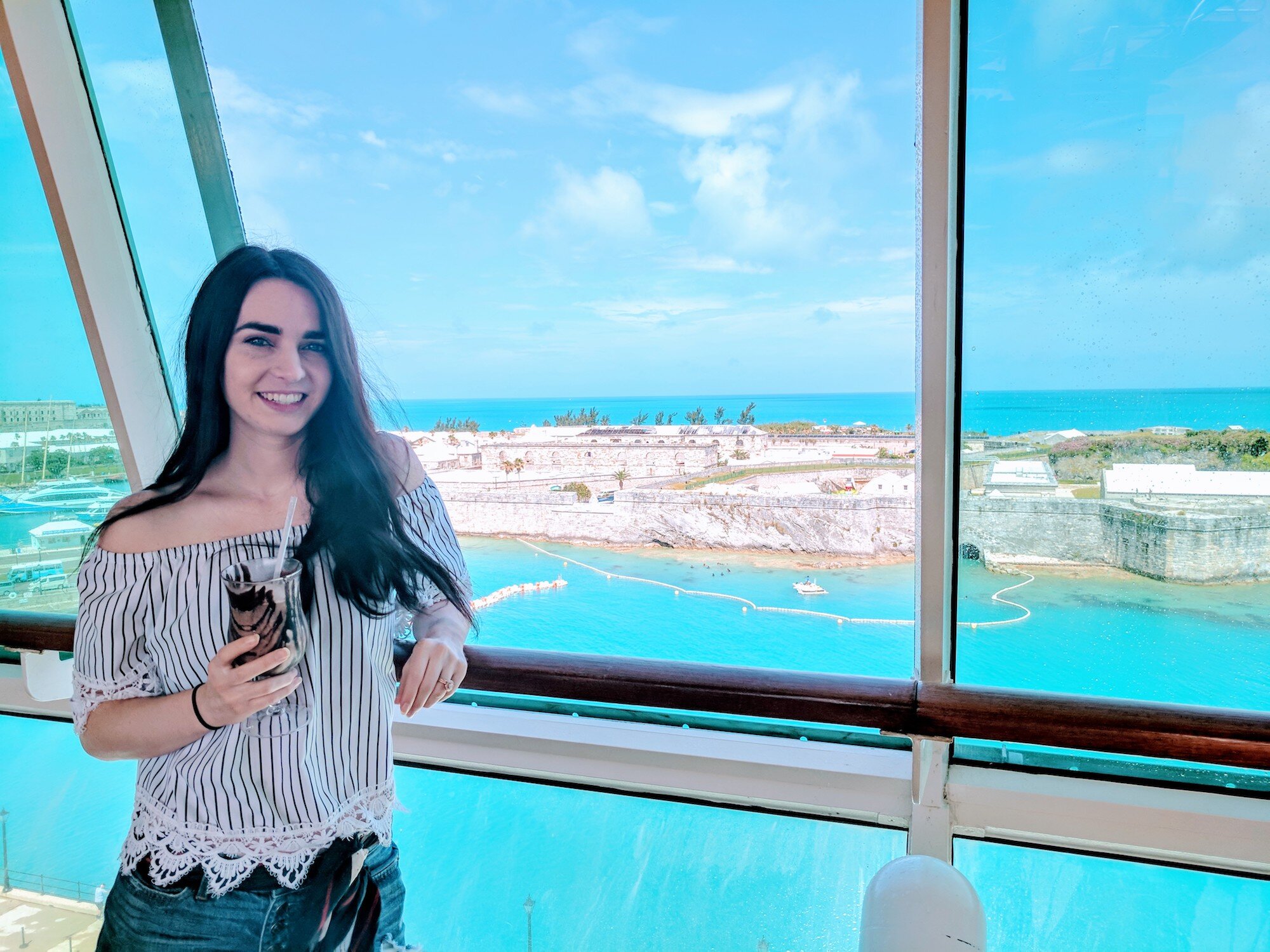 Lauren Toews overlooking Bermuda