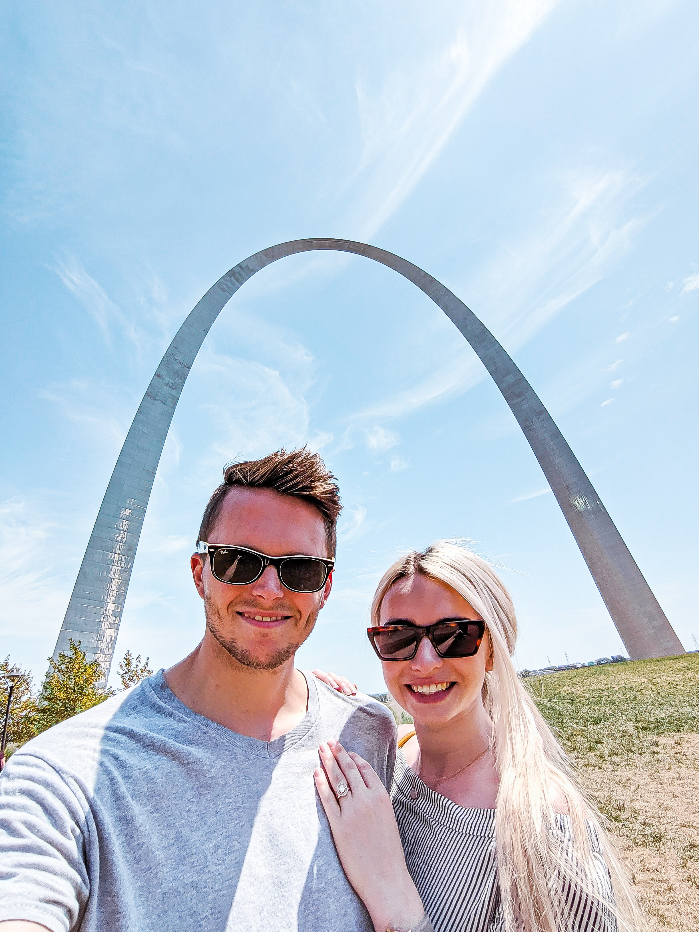 Lauren and Josiah Toews at Gateway Arch | St. Louis Weekend Travel Guide