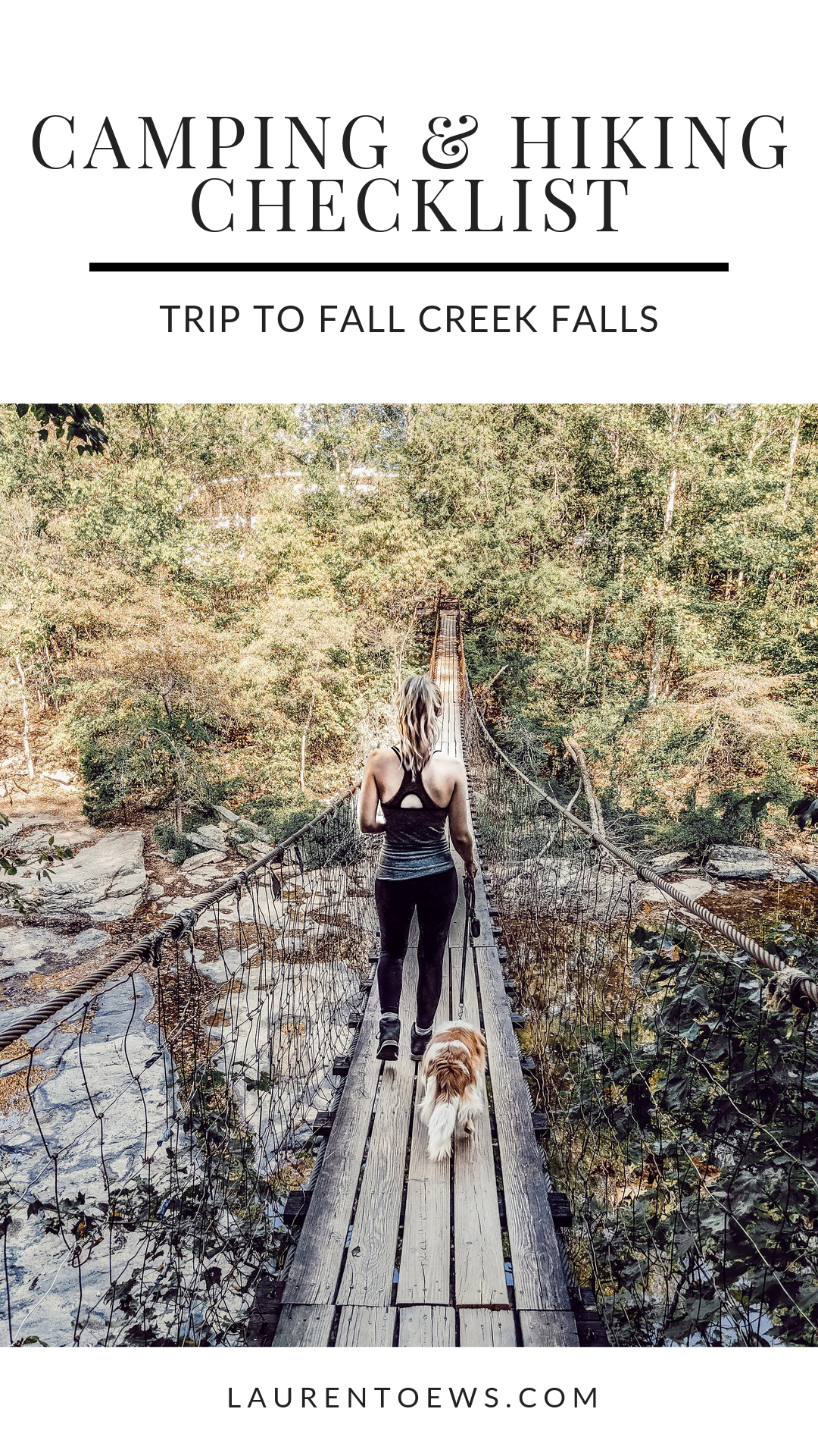 Camping & hiking checklist - Fall Creek Falls