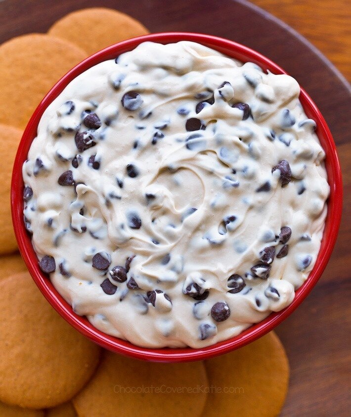 Chocolate covered Katie's cookie dough dip | best keto recipes