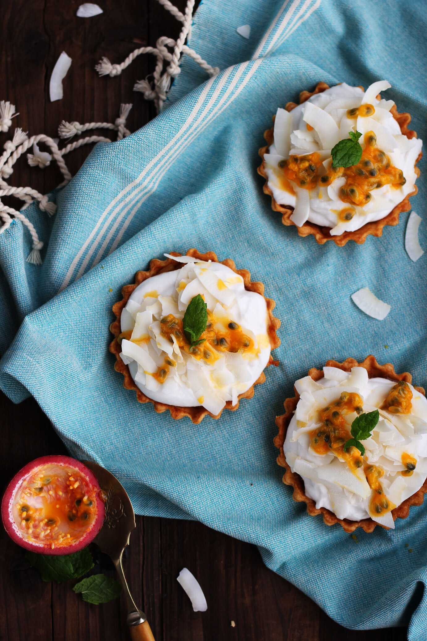 Pineapple, Passion Fruit & Coconut Tarts | The Mother Cooker