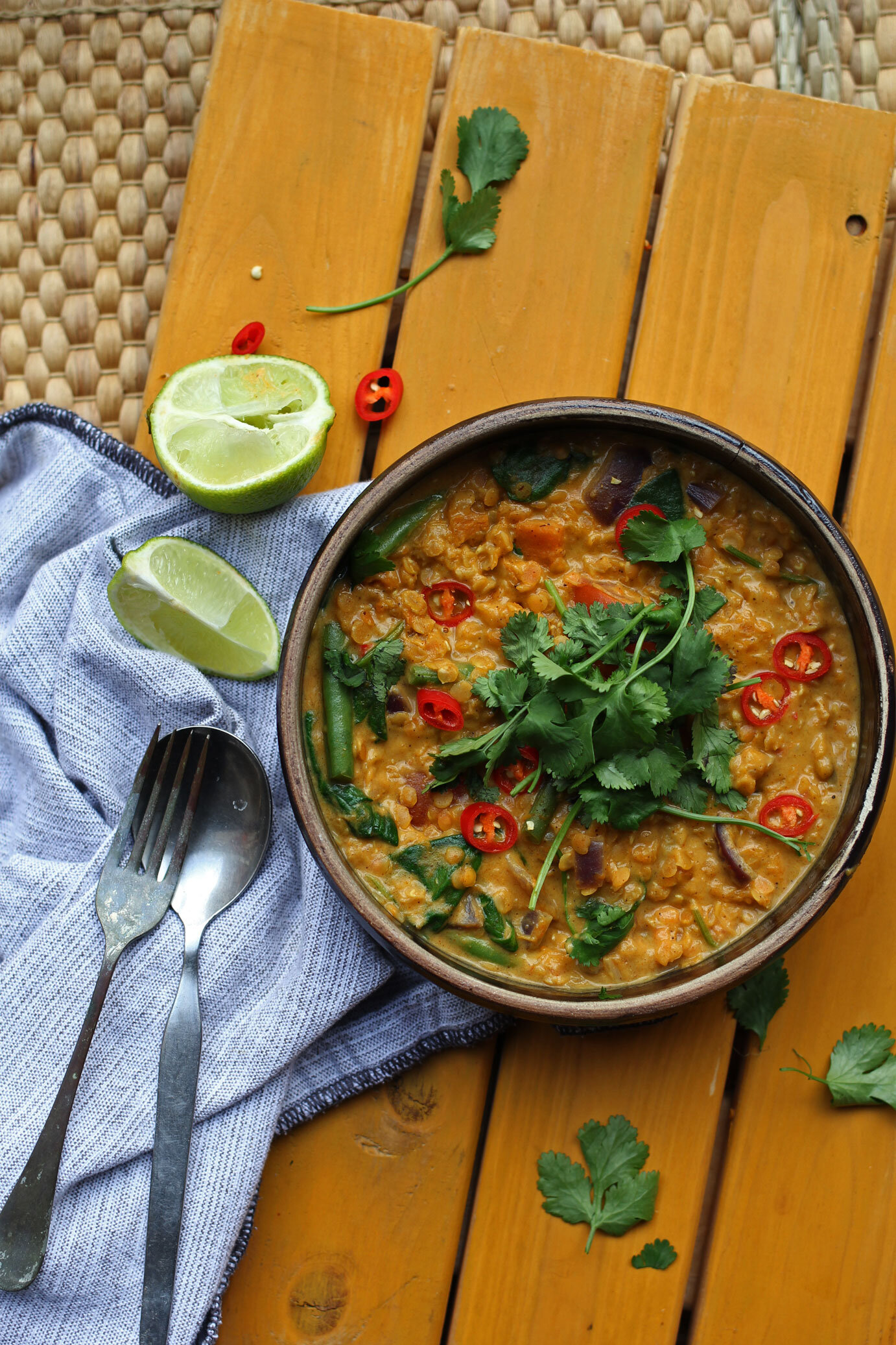 Vegan Roasted Butterut Squash and Red Lentil Curry | The Mother Cooker