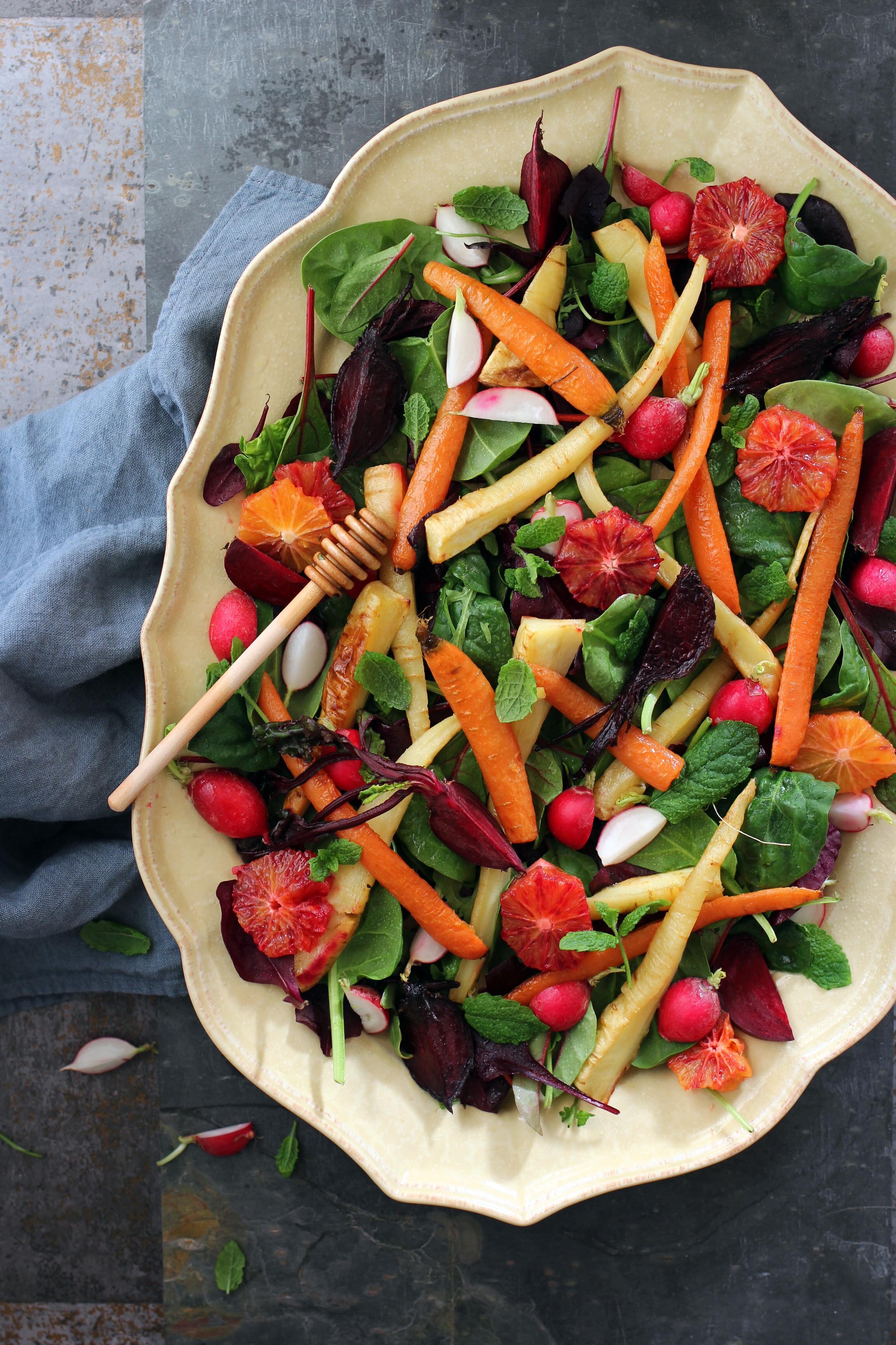 Roasted Root Veg Salad with Blood Orange | The Mother Cooker