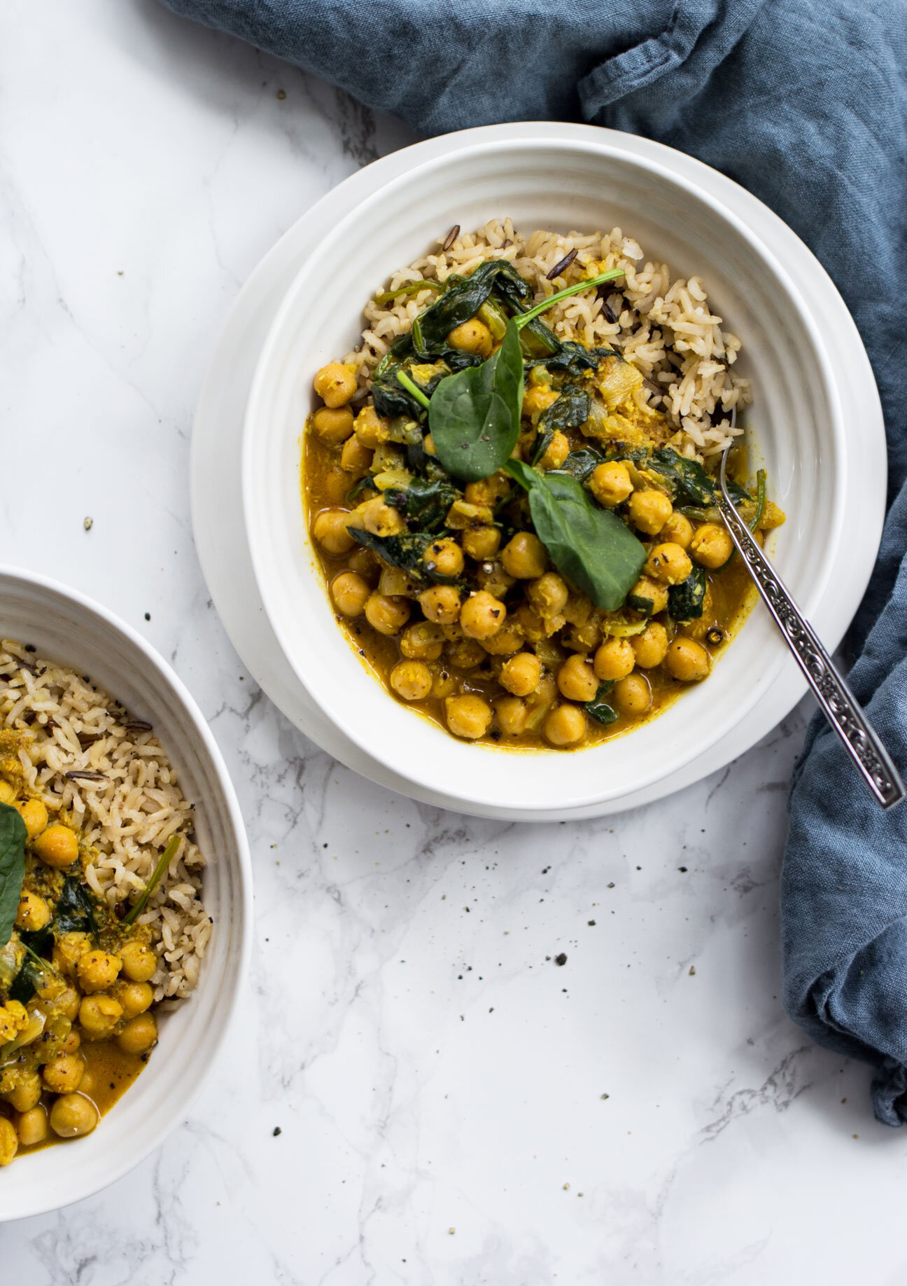 Chickpea Curry with Spinach and Coconut | The Mother Cooker