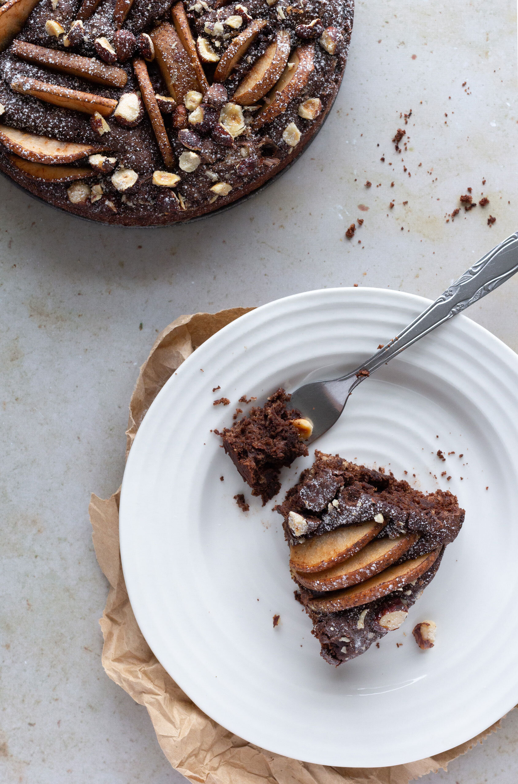 Vegan Chocolate, Pear and Cardamom Cake | The Mother Cooker