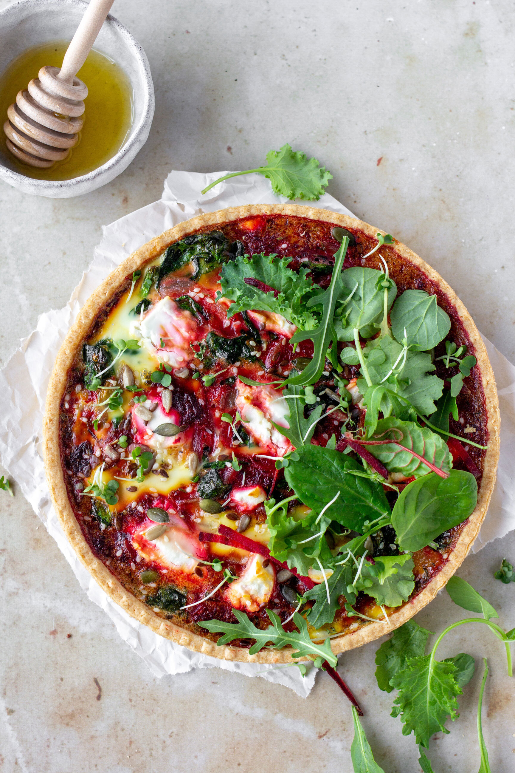 Beetroot and Goats Cheese Quiche | The Mother Cooker