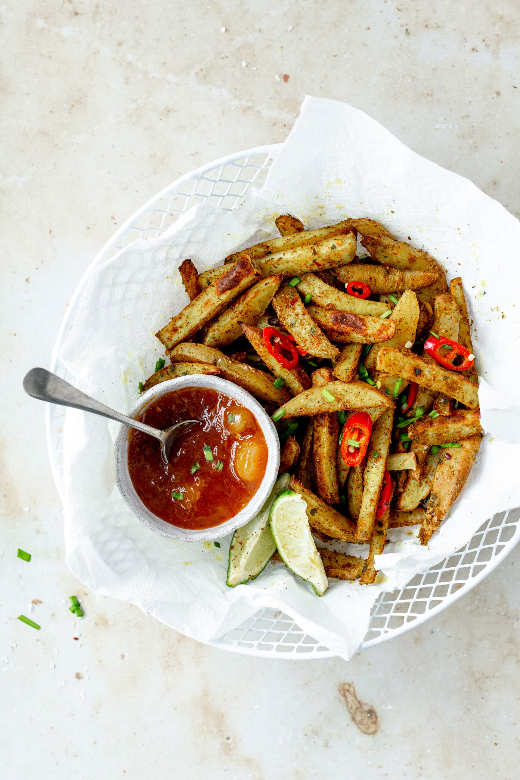 Curried Chips with Mango Chutney | The Mother Cooker
