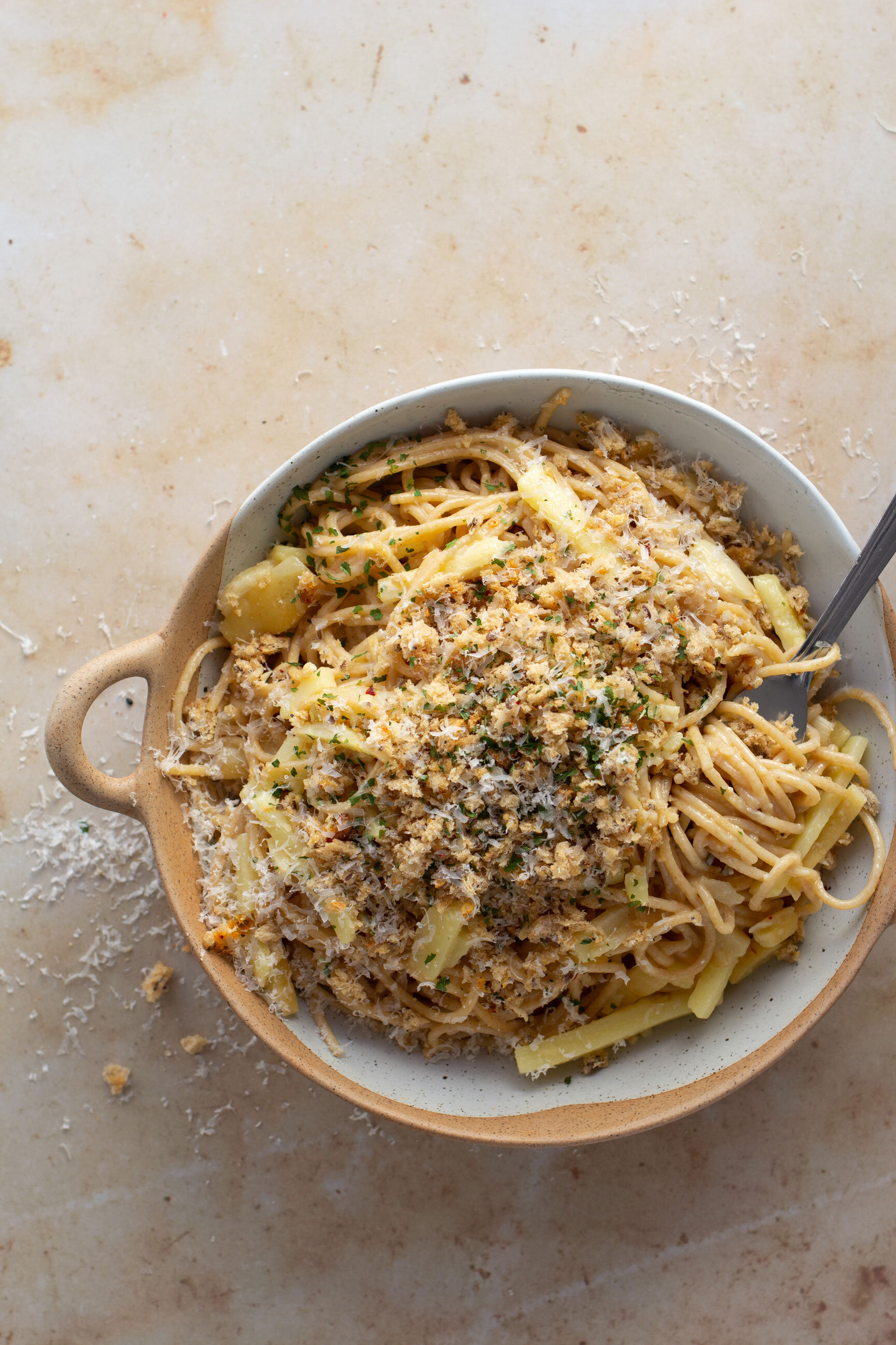 Parsnip Spaghetti Carbonara | The Mother Cooker