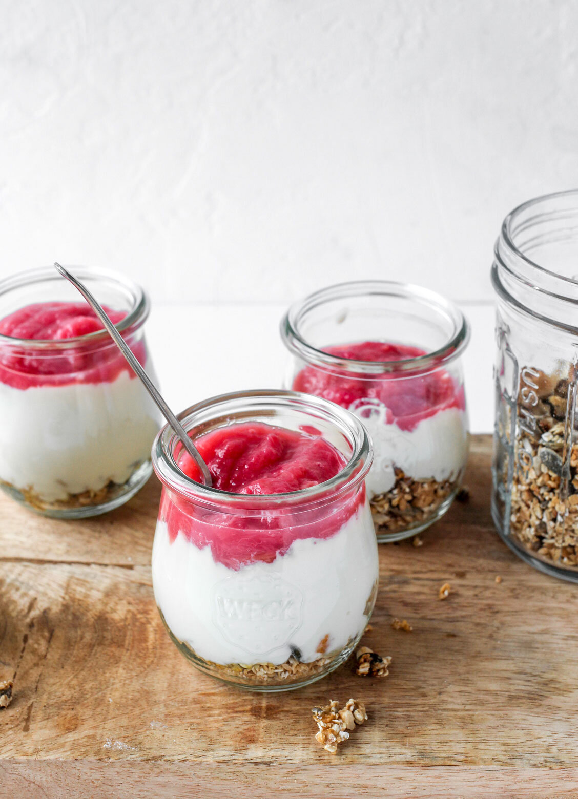 Vegan Breakfast Pots with Rhubarb | The Mother Cooker