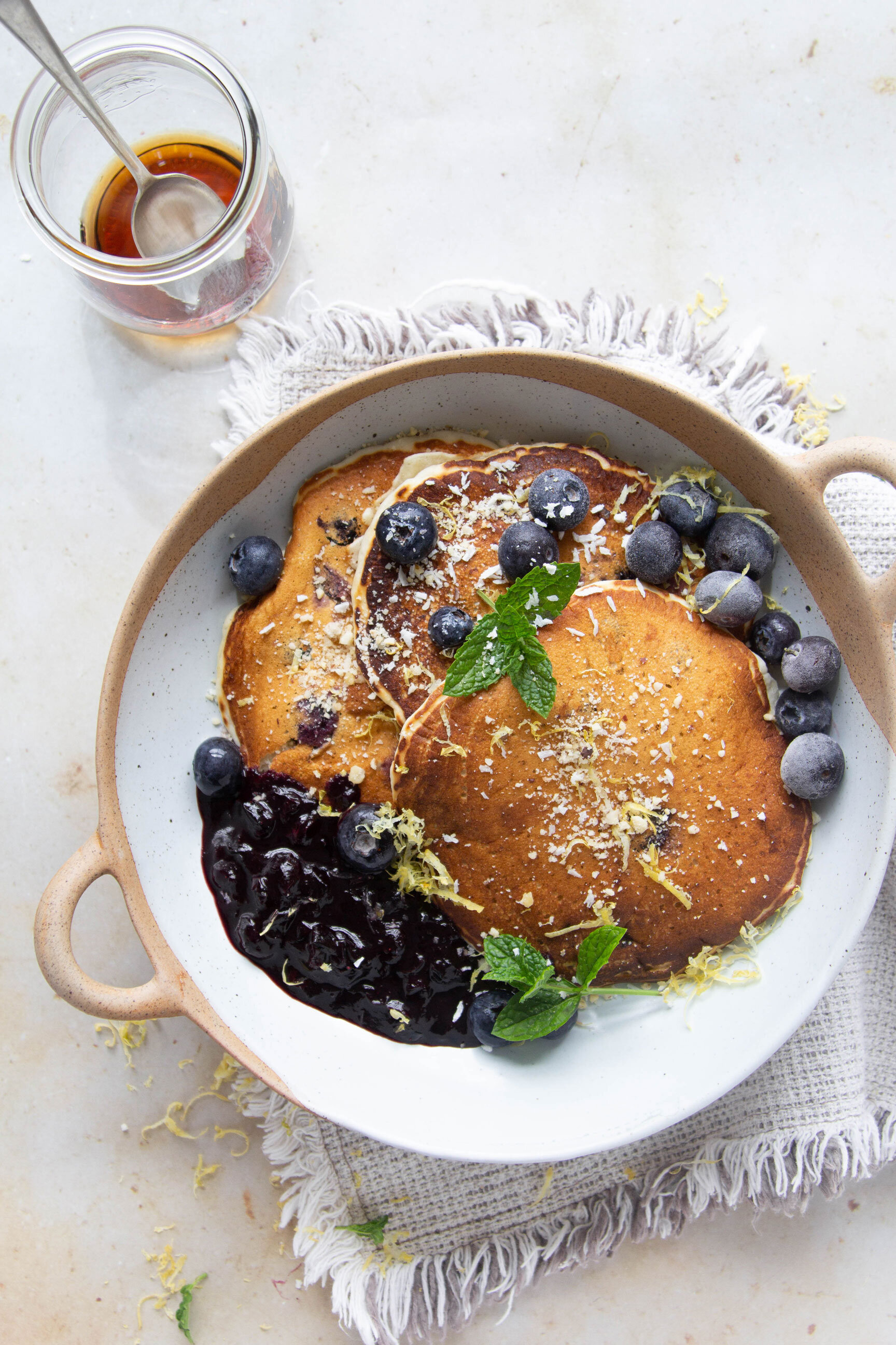 Vegan Blueberry Pancake Bowl | The Mother Cooker