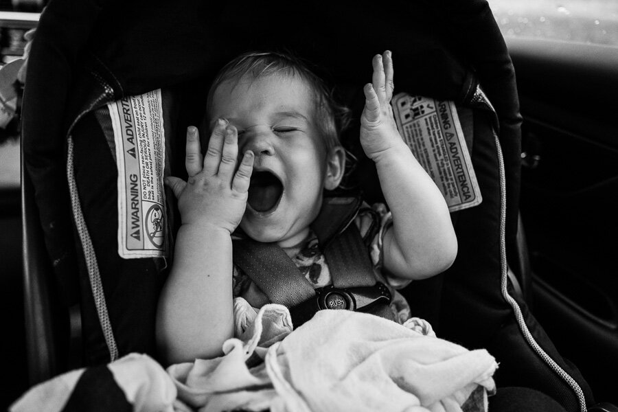 Baby Ivy's Car Ride | San Jose documentary family photographer