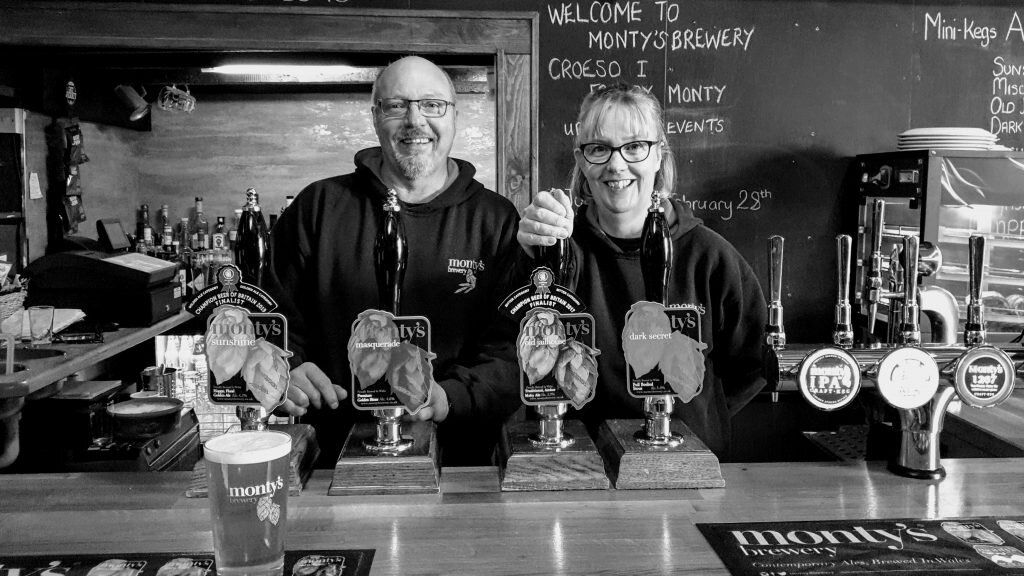 A picture from the Beer Yeti review of Monty’s real ale and craft beer brewery in Montgomery, Powys, Wales, part of welsh beer week