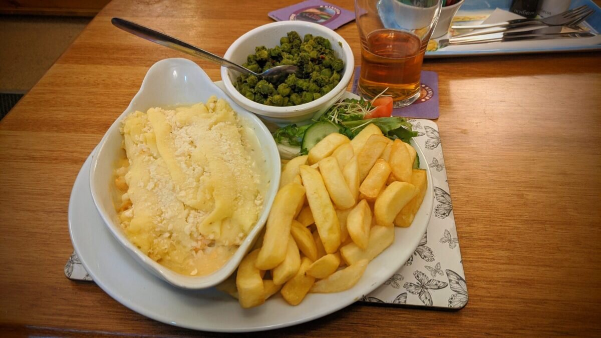 A picture of a fish pie at the weighbridge pub in Alvechurch as part of great pub series