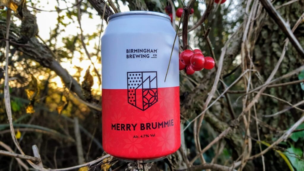 Top Christmas beer review can of Birmingham Brewing Company Merry Brummie.