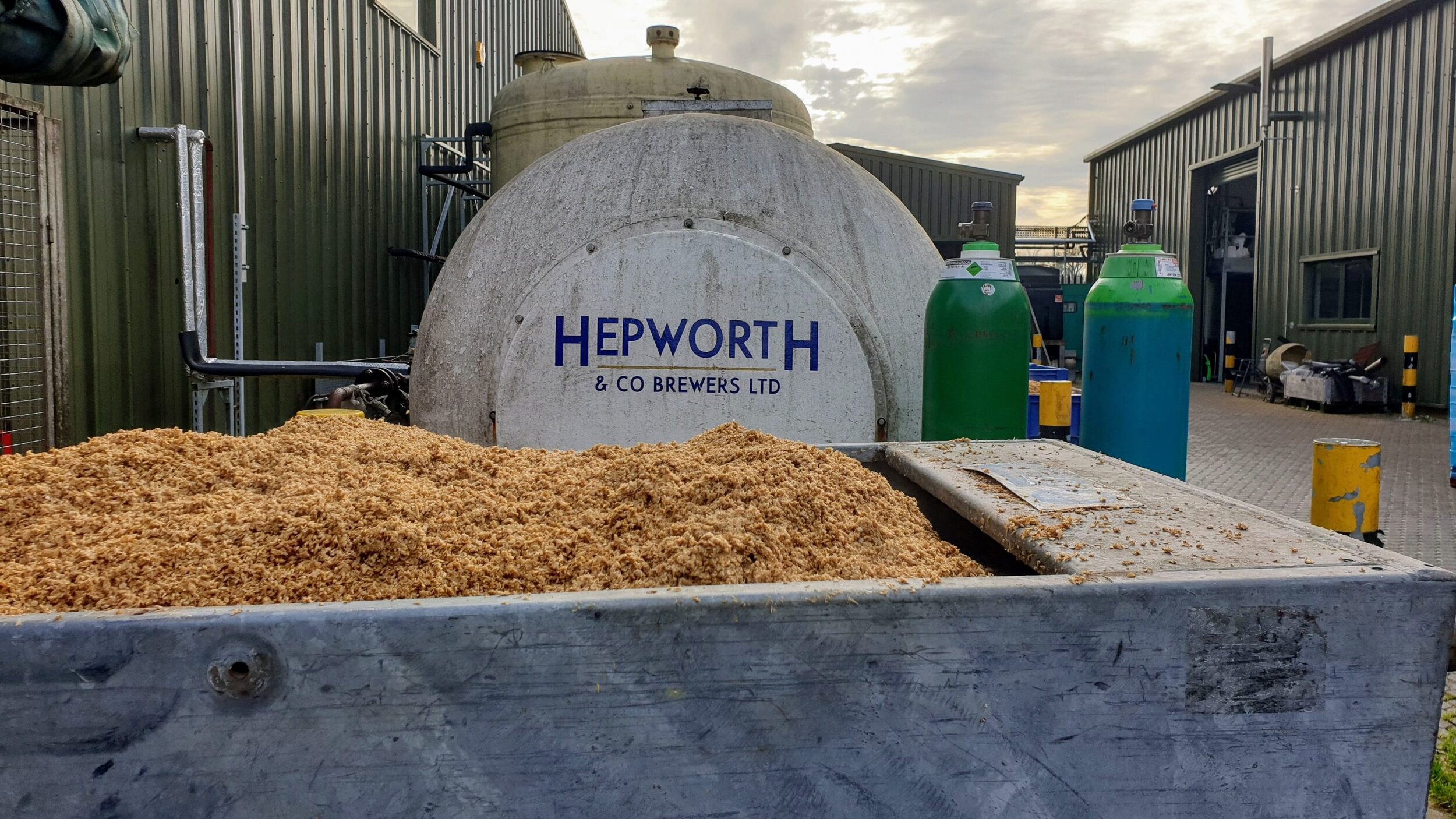 Picture of the spent barley from Hepworth Brewery in Sussex for the Beer Yeti review.