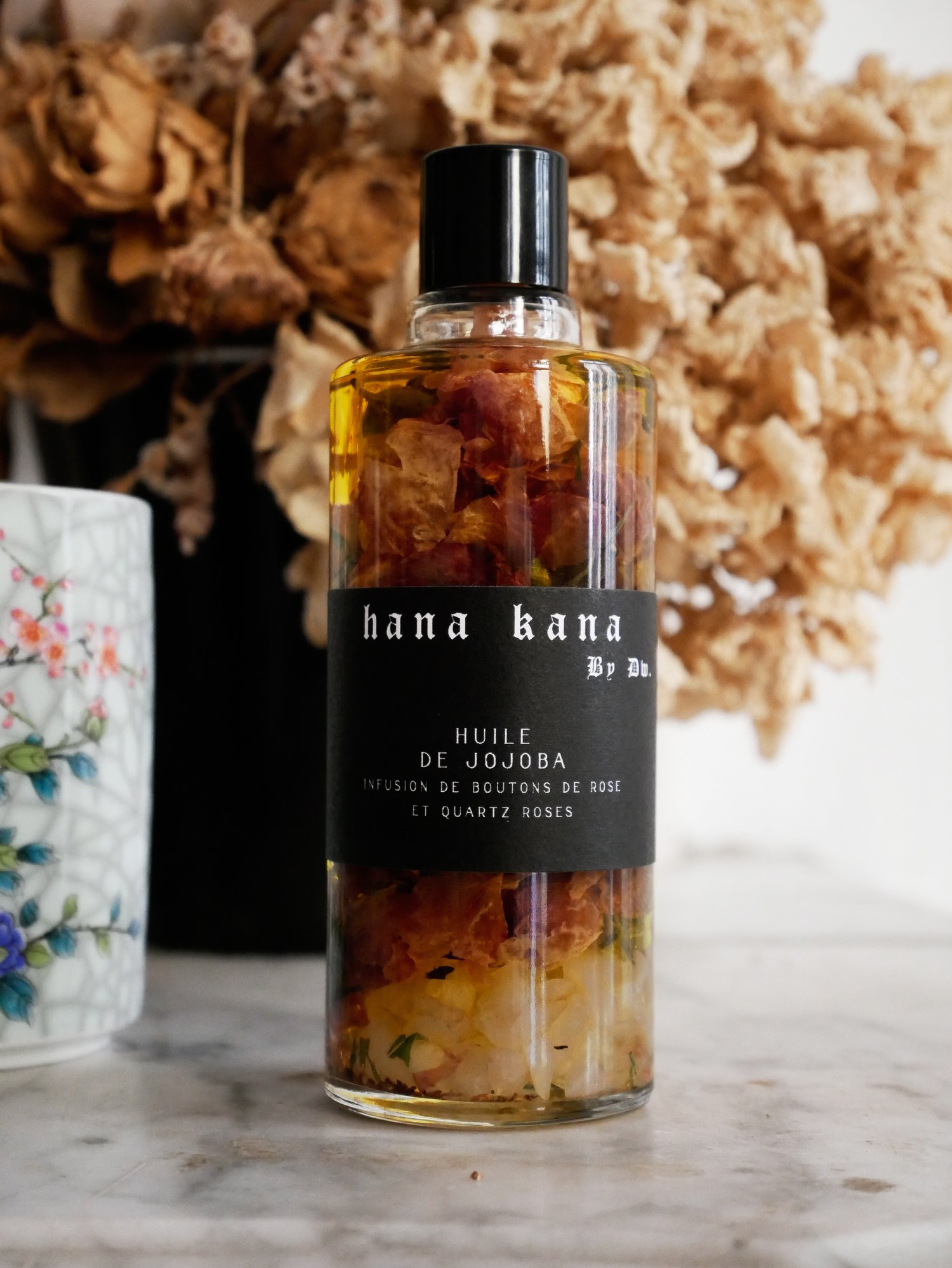 huile de jojoba aux boutons de rose et quartz rose — Hana Kana