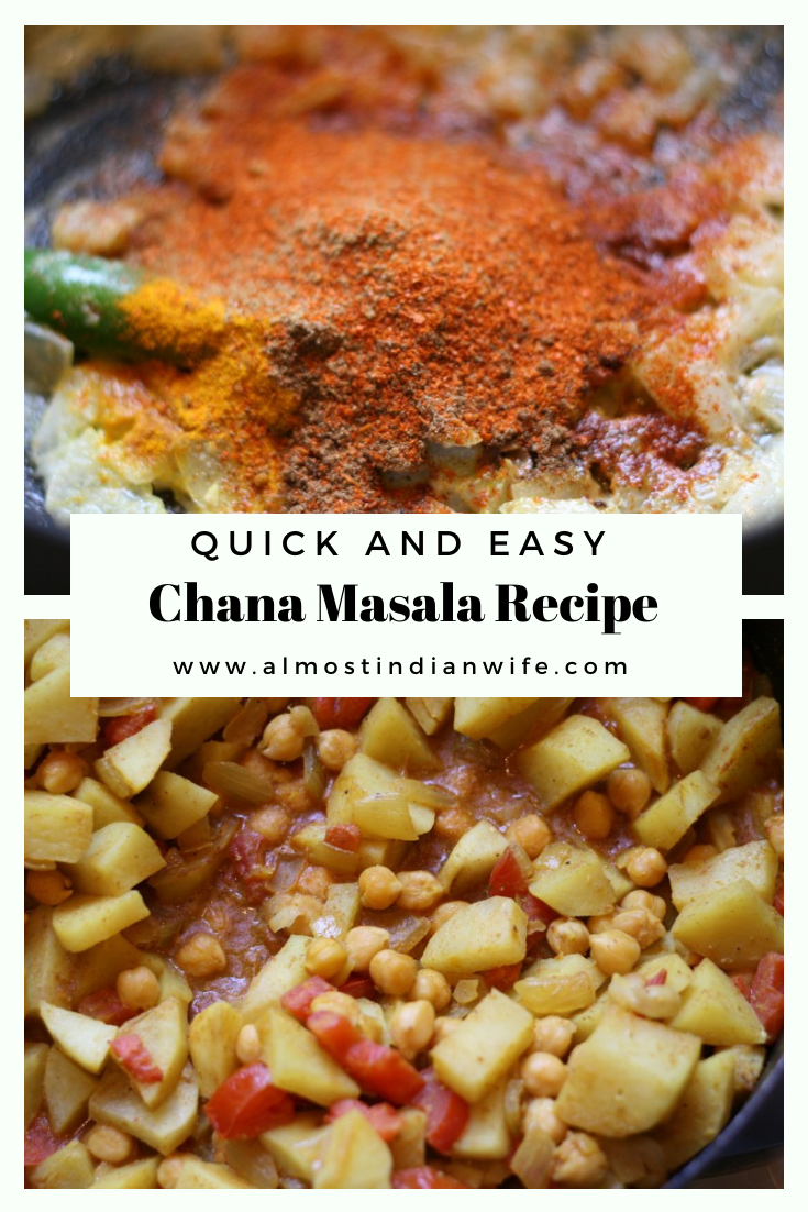 Quick and Easy Chana Masala (Chickpea and Potato) Recipe