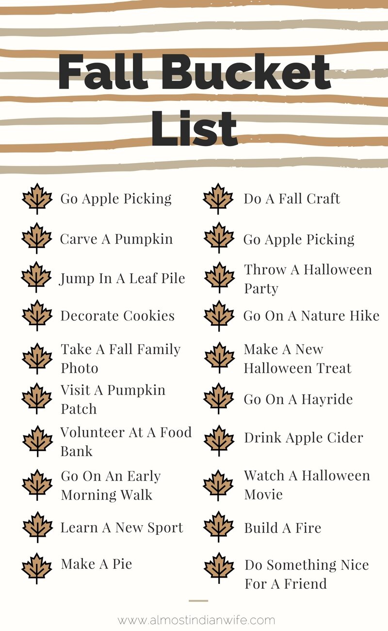 Our Fall Family Bucket List