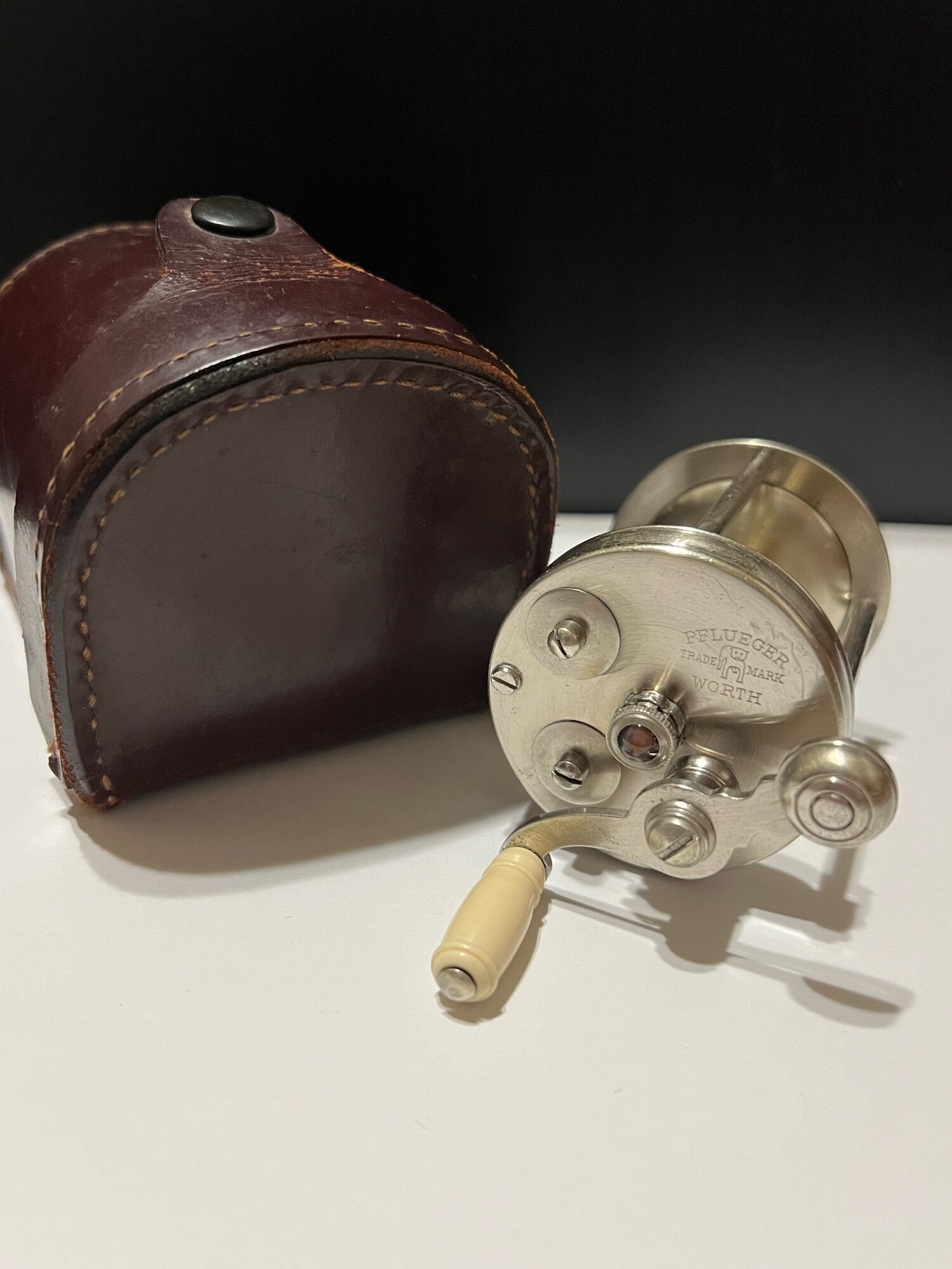 Pflueger WORTH Jeweled with Leather Case Circa - 1915