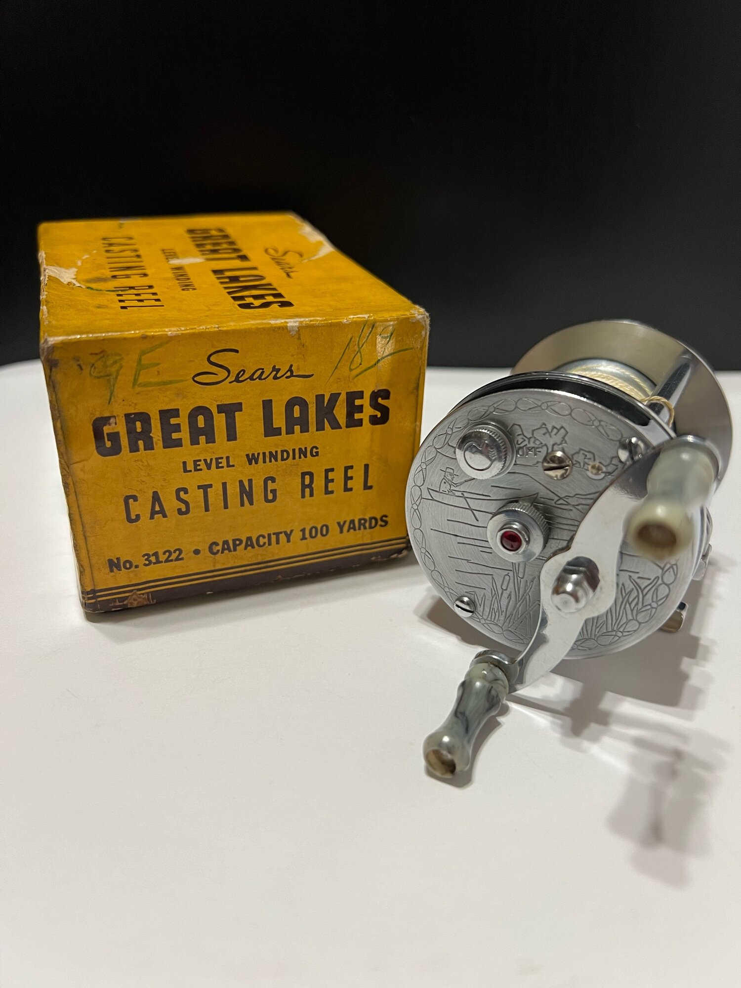 Ocean City GREAT LAKES Engraved Trade reel for Sears No. 3122
