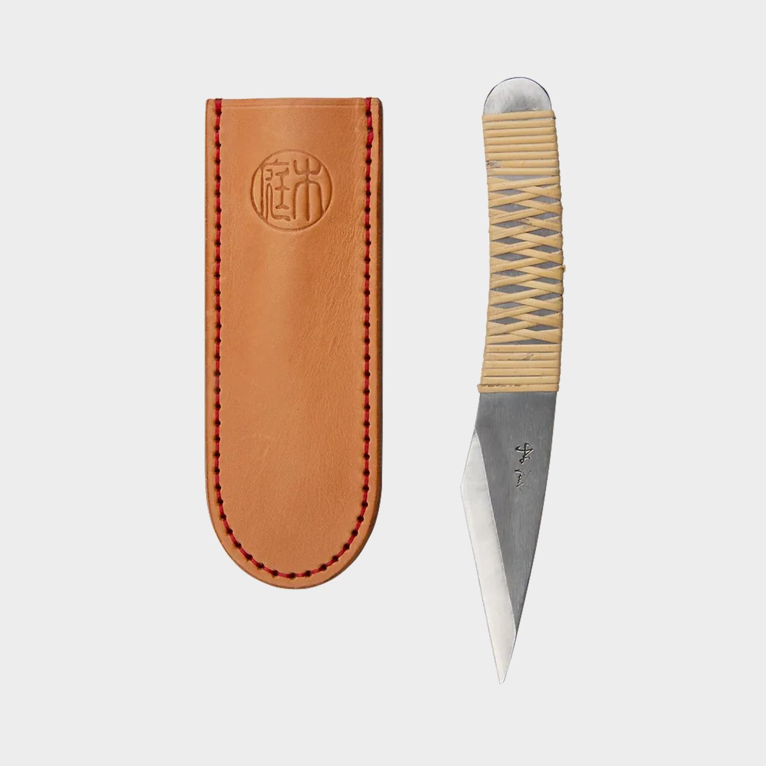 Niwaki Rattan Kiridashi Knife with Leather Sheath — GARDENHEIR