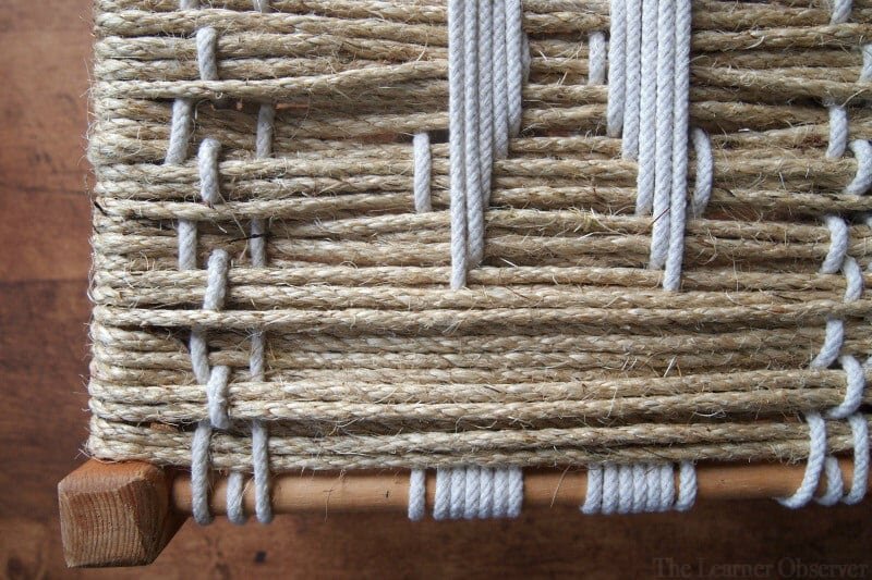 DIY Woven Rope Stool using a Thrift Store Stool | The Learner Observer | http://thelearnerobserver.com/diy-woven-stool