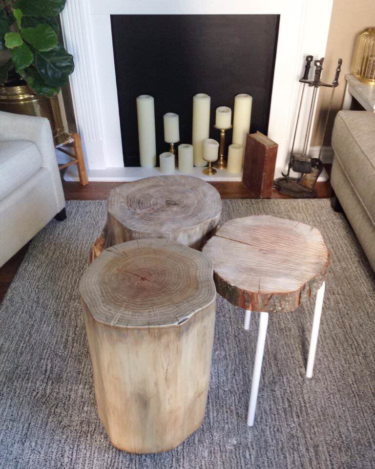 DIY Tree Stump Tables-4