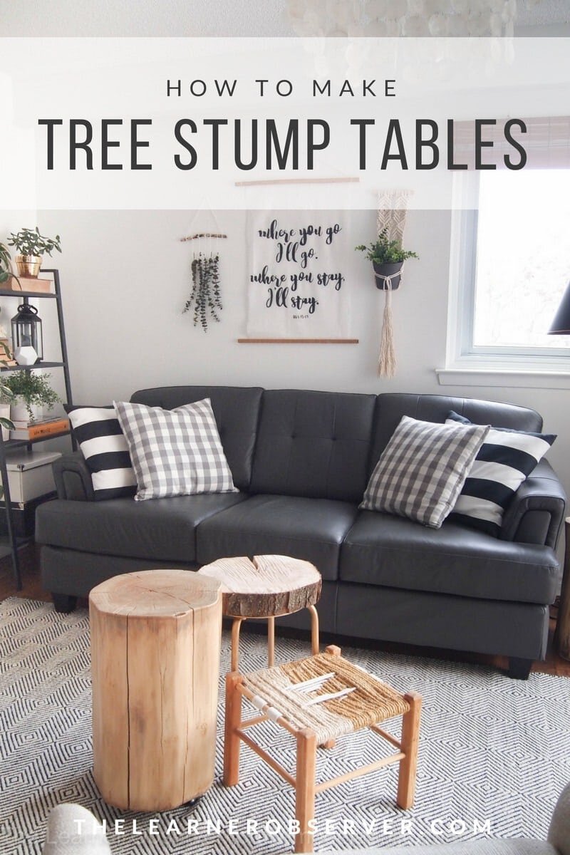 how to make tree stump tables 2