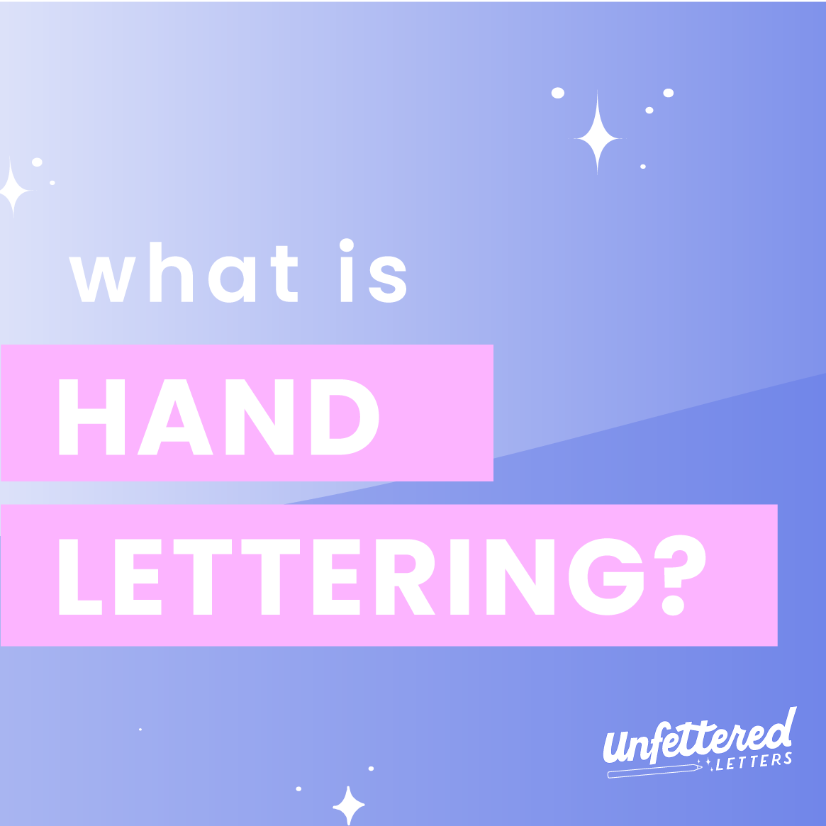 What is Hand Lettering? — Unfettered Letters