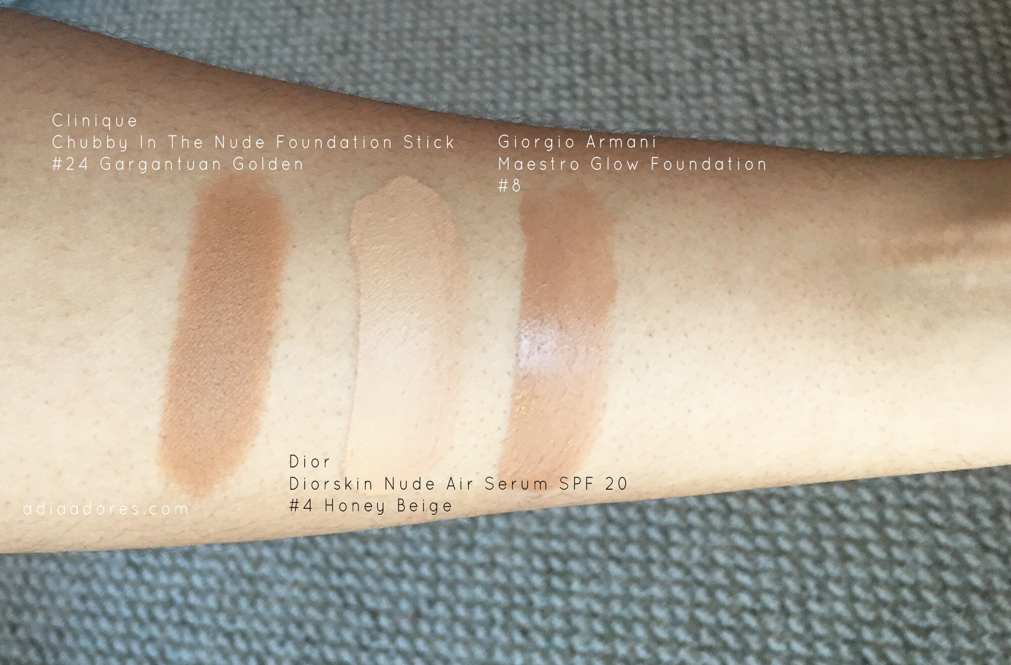 clinique chubby in the nude foundation stick swatches