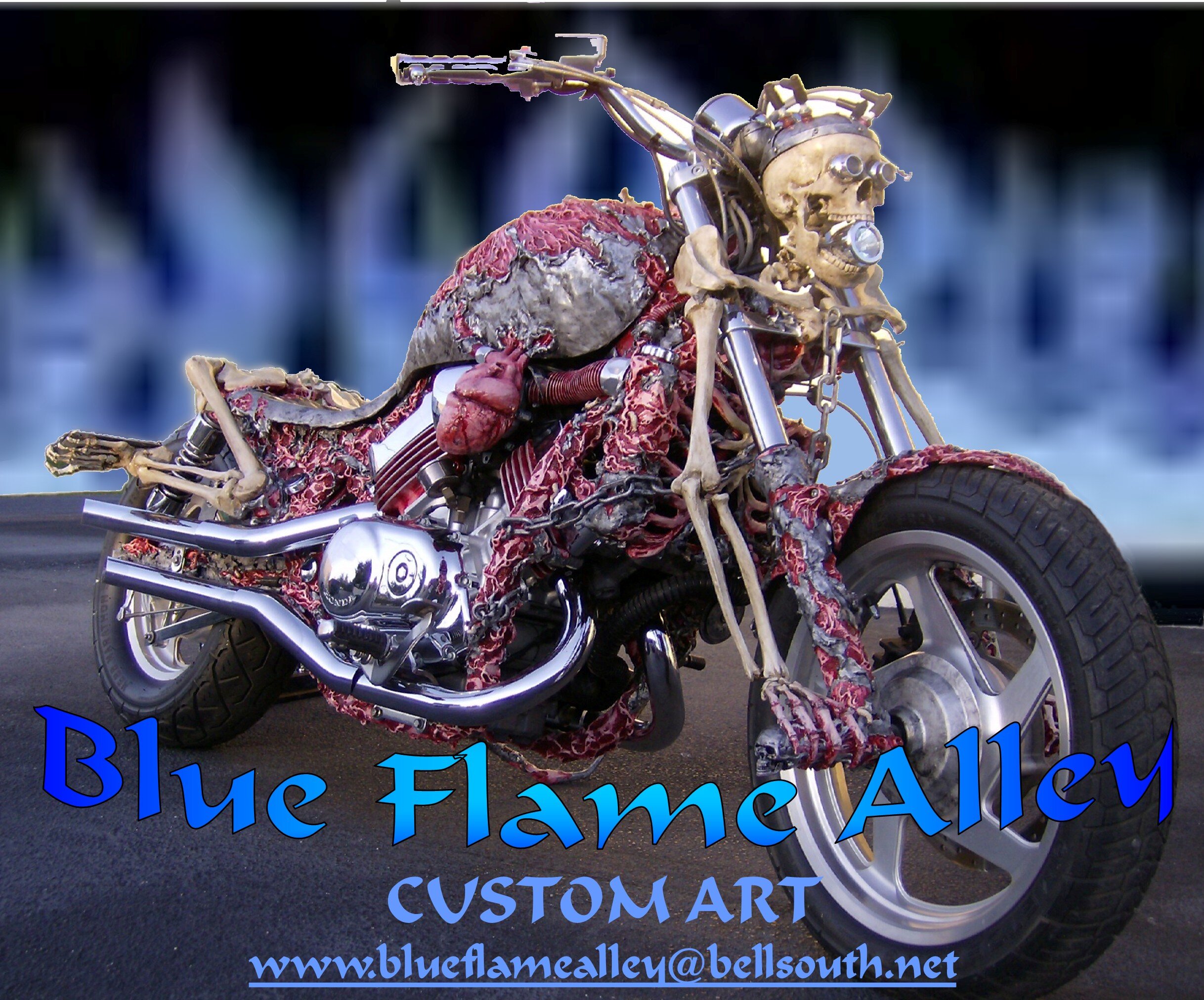 Skeleton bike by Blue Flame Alley