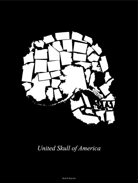 United Skull of America by Noah Scalin
