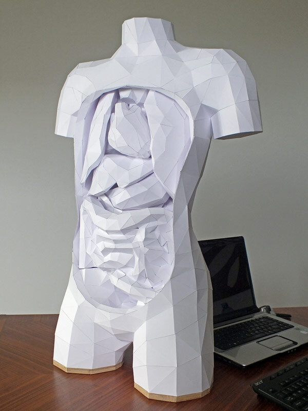 Horst Kiechle paper torso