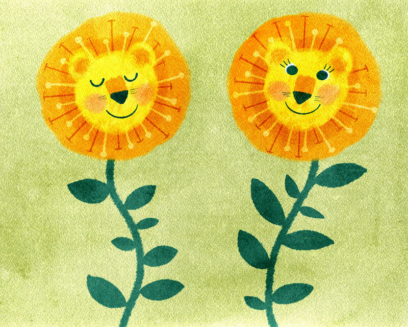 illustration of dandelions 
