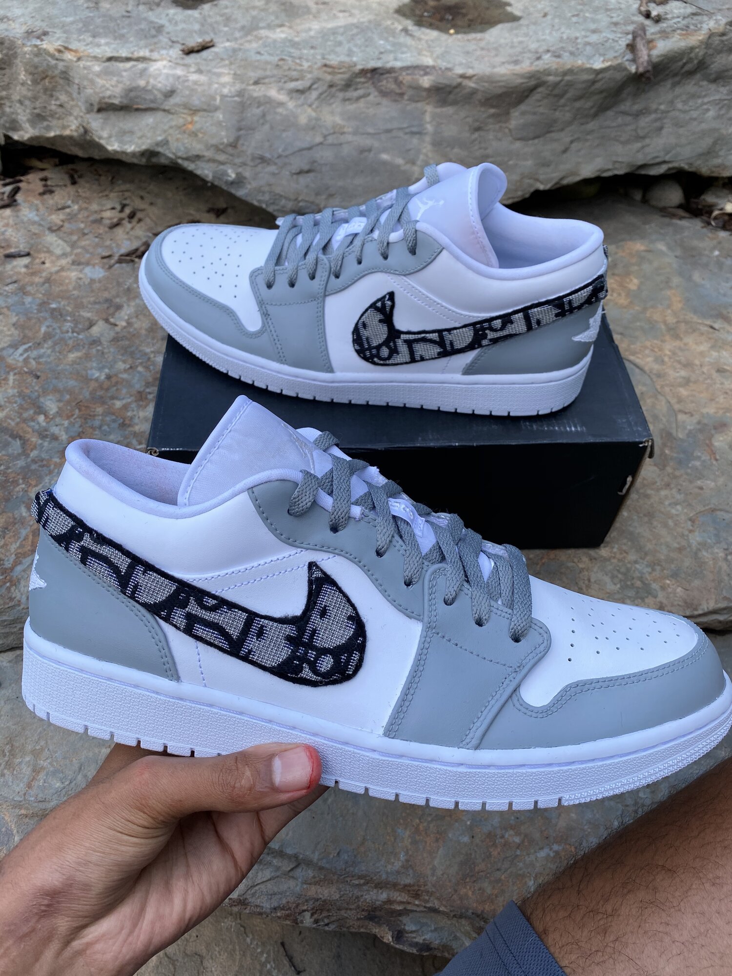 Custom Dior Nike Air Jordan 1 Low — Q's Custom Sneakers