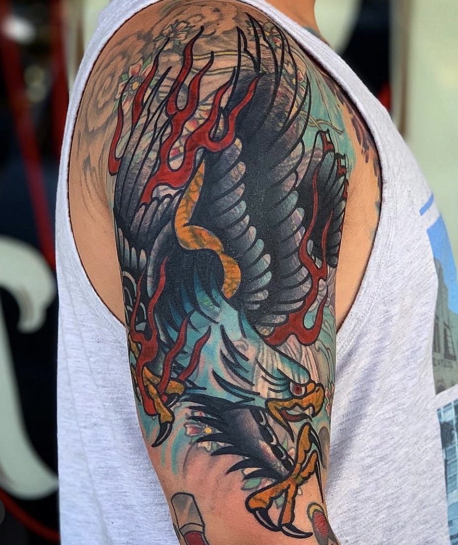 Classic American Eagle Tattoos — Electric Street Tattoo