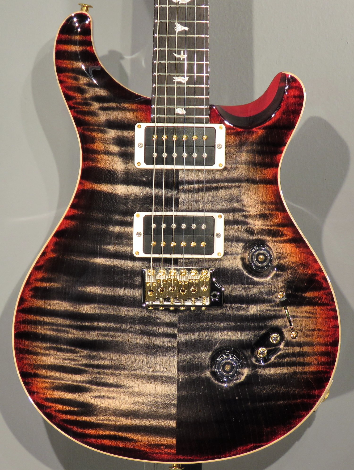 Paul Reed Smith Custom 24-08 10 Top 2021 Cherry Charcoal Pattern Thin w/PRS  Hardshell Case — Instrumental Music  Sound