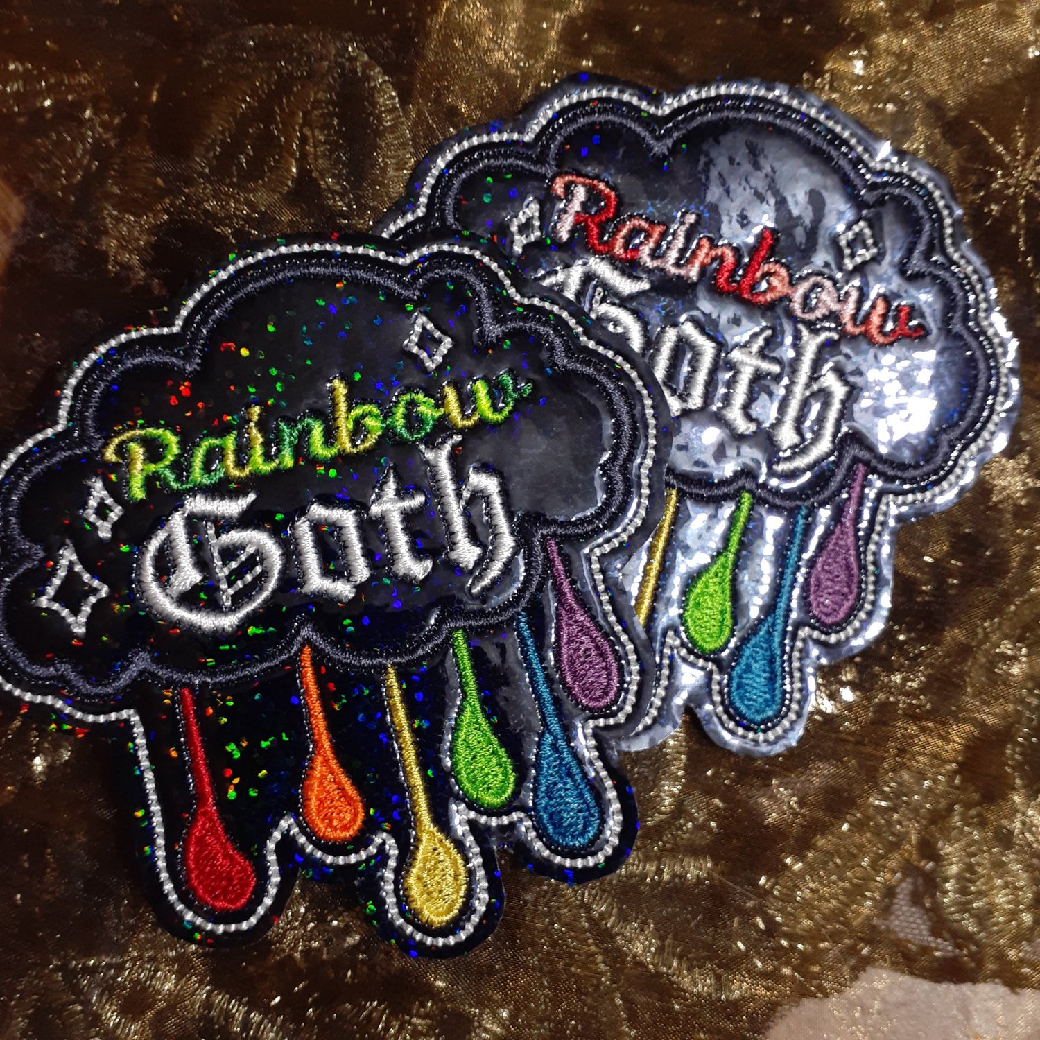 Rainbow Goth Embroidered HTV Patch — Mix'd Juxt