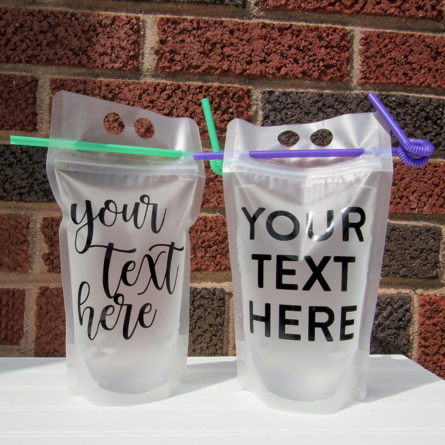Customized Reusable Drink Pouches 