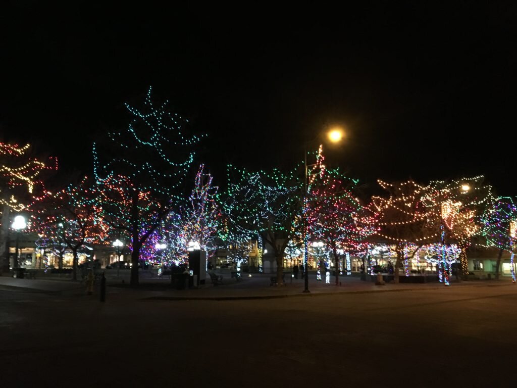 Lights in the plaza