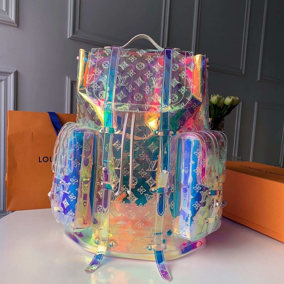 lv holographic backpack