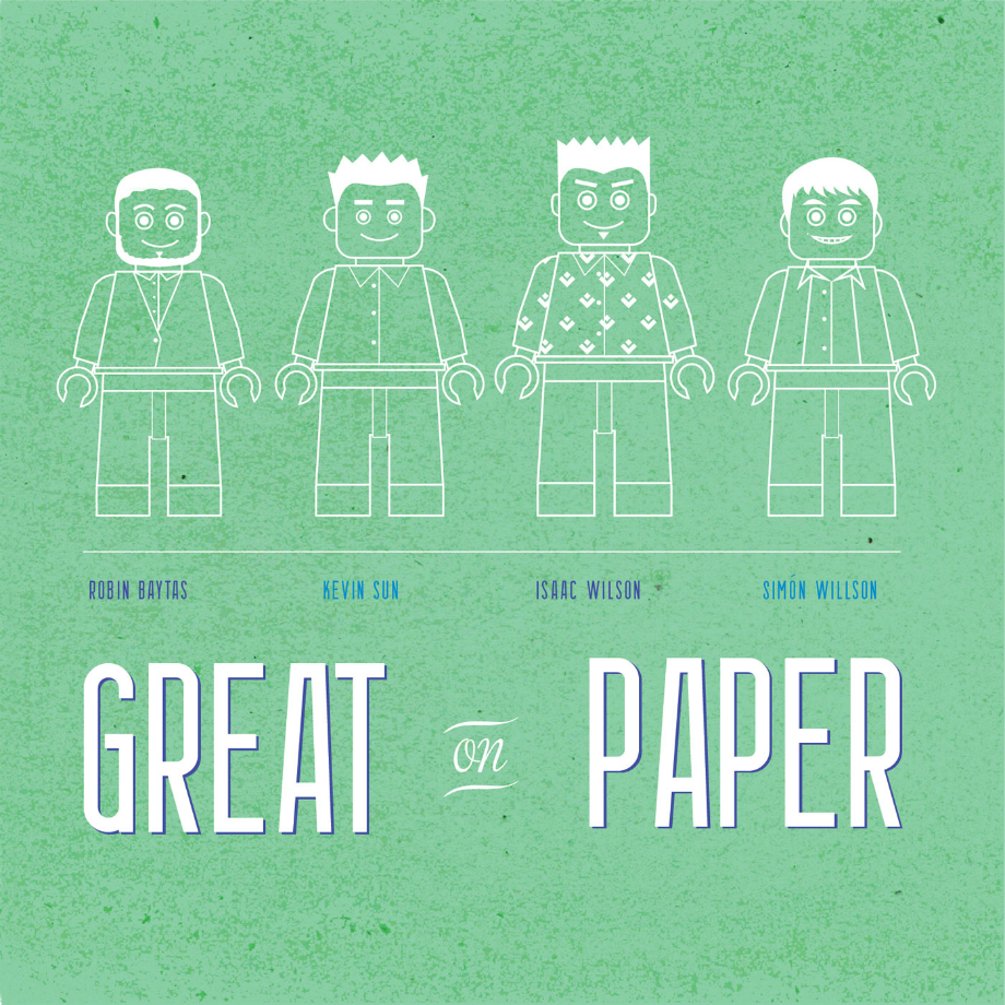 GREAT ON PAPER by Great On Paper (Endectomorph Music, 2016) – Robin Baytas, Kevin Sun, Isaac Wilson, Simón Willson